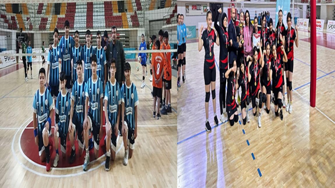 KIZ VE ERKEK VOLEYBOL TAKIMLARIMIZDAN BÜYÜK BAŞARI